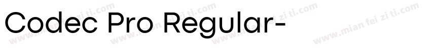 Codec Pro Regular字体转换